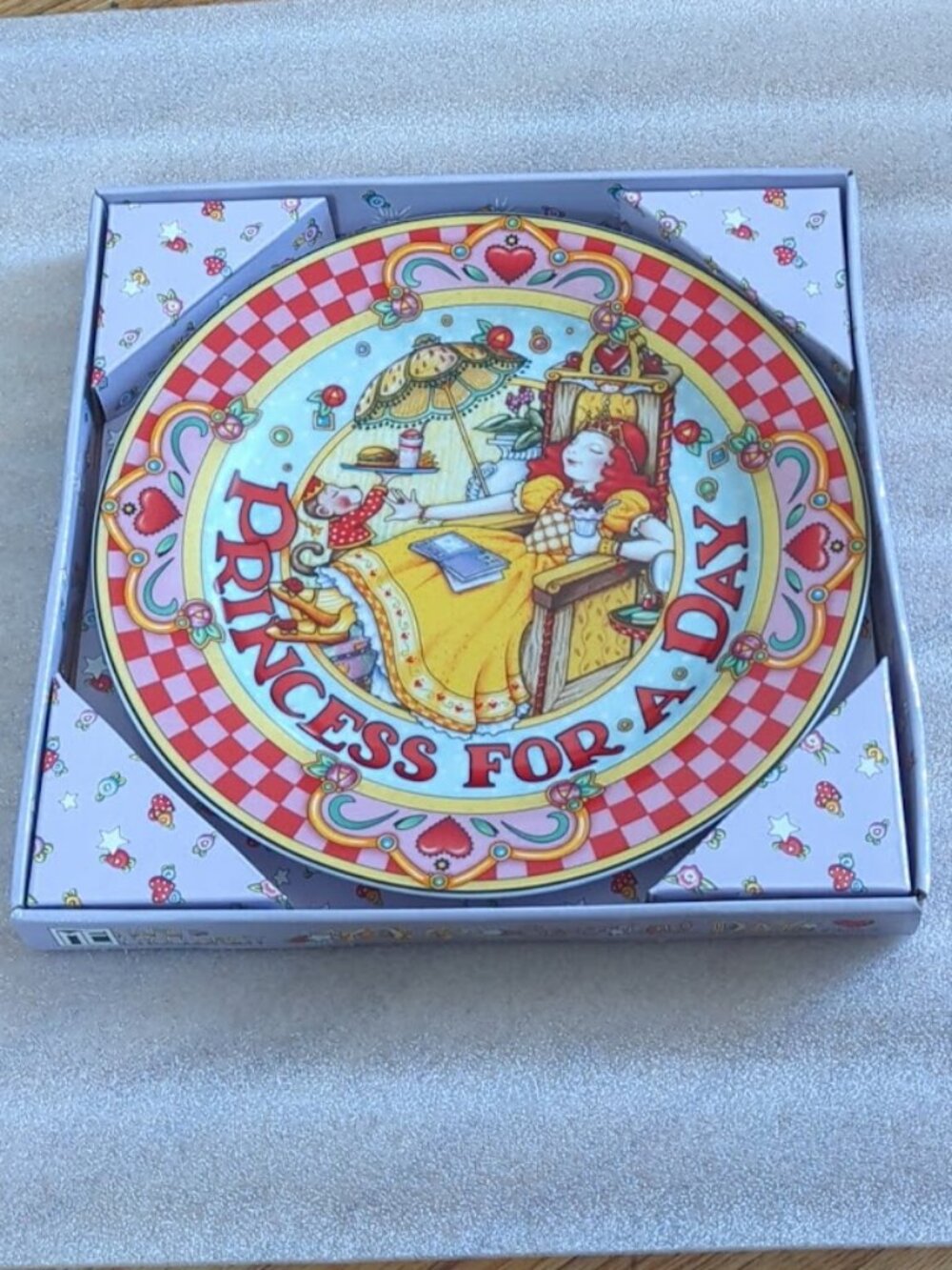 Vintage Mary Engelbreit Princess For A Day 2001 Collector Plate 11" In Box Rare